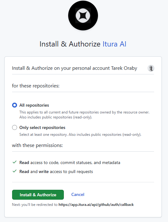 Connect GitHub Example